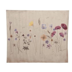 Wanddoek met afbeelding wilde bloemen  W124-H146cm