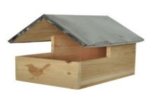 Decoris Nichoir en bois d'épicéa L26-L16-H24cm naturel