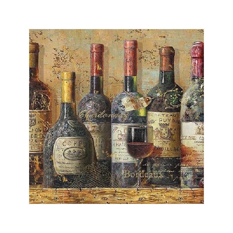 Serviettes Ambiente 33x33cm Meilleurs Vins 20 pièces