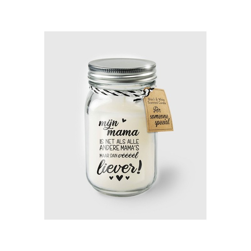 Paperdreams Black & White scented candles - Mama