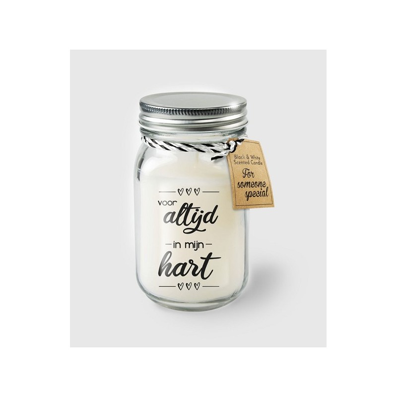 Paperdreams Black & White scented candles - Altijd in mijn hart