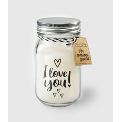 Paperdreams Black & White scented candles - I love you