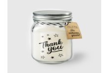 Paperdreams Black & White scented candles - Thank you