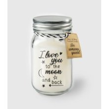Paperdreams Black & White scented candles - To the moon and back