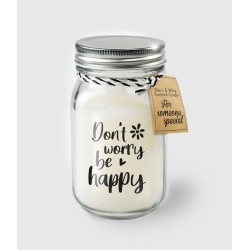 Paperdreams Black & White scented candles - Don't worry be happy