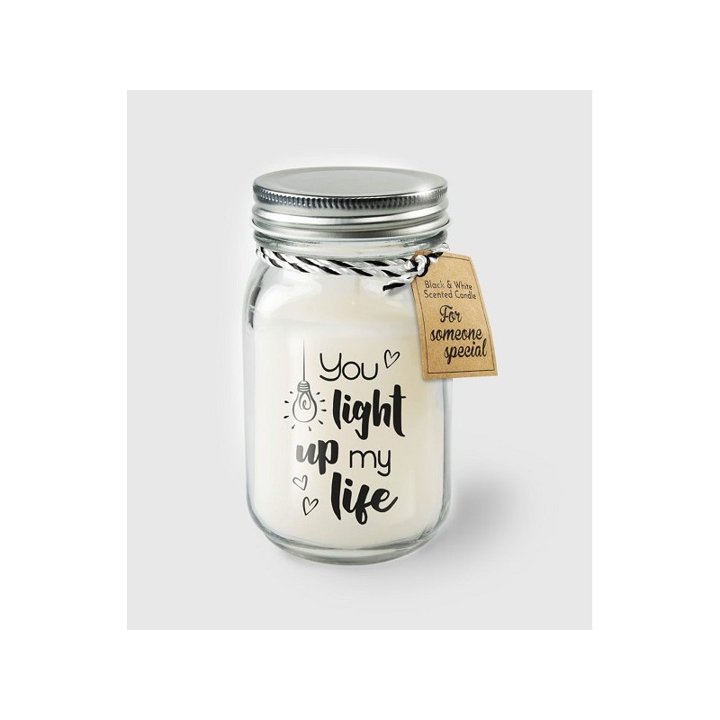 Paperdreams Black & White scented candles - You light up my life