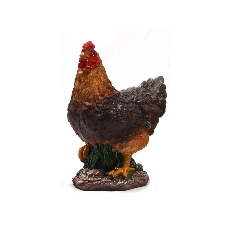 Image de jardin Poulet mini marron 5x5x12cm