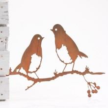 2 oiseaux sur branche 33x25cm