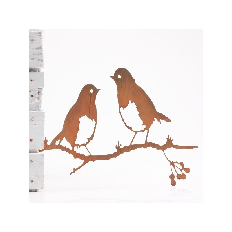 2 oiseaux sur branche 33x25cm
