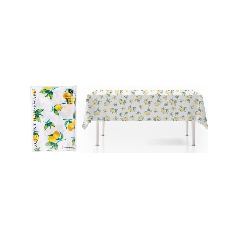 Tafelkleed flanel 130x180cm met citroen print