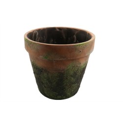 Pot de fleurs Mead Ø9,7xh9,5cm marron/vert