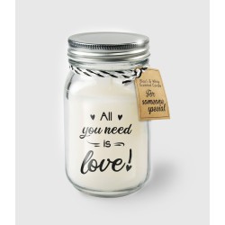 Paperdreams Black & White scented candles - All you need is love