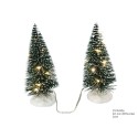 Sapin de Noël LED 20L blanc chaud ou multicolore 14cm