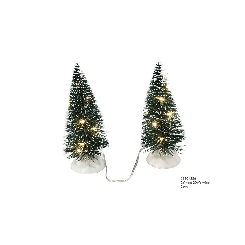 Kerstboom LED 20L warm wit of multikleur 14cm