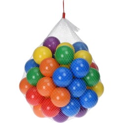Balles de piscine à balles en plastique 50 pièces en filet Ø6cm