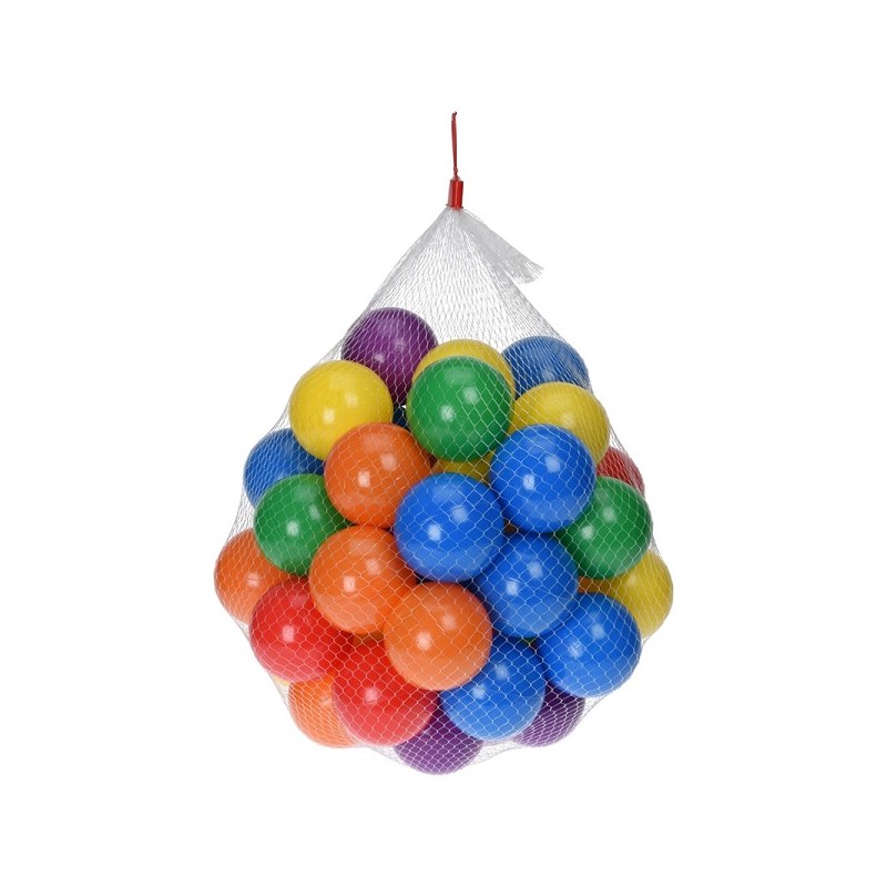 Balles de piscine à balles en plastique 50 pièces en filet Ø6cm