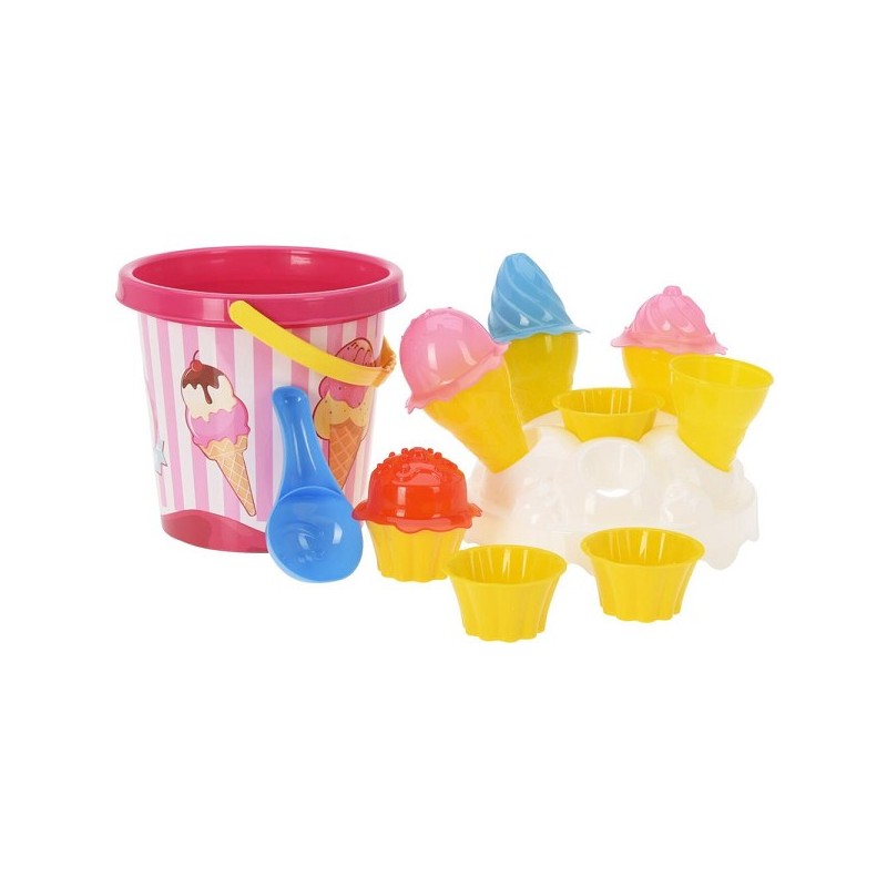 Strandemmer met ijsjes 17cm
