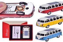 Aansteker USB Volkswagen T1 6x3x2cm met echt werkende koplampen