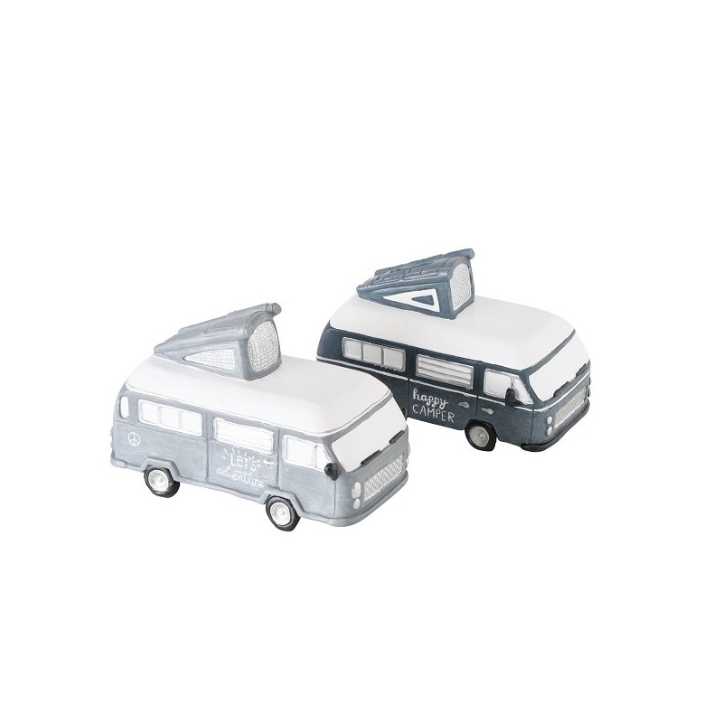 Boltze Home Spaarpot Vanlife Camper Polyresin- 19x11x12cm- Verkrijgbaar In