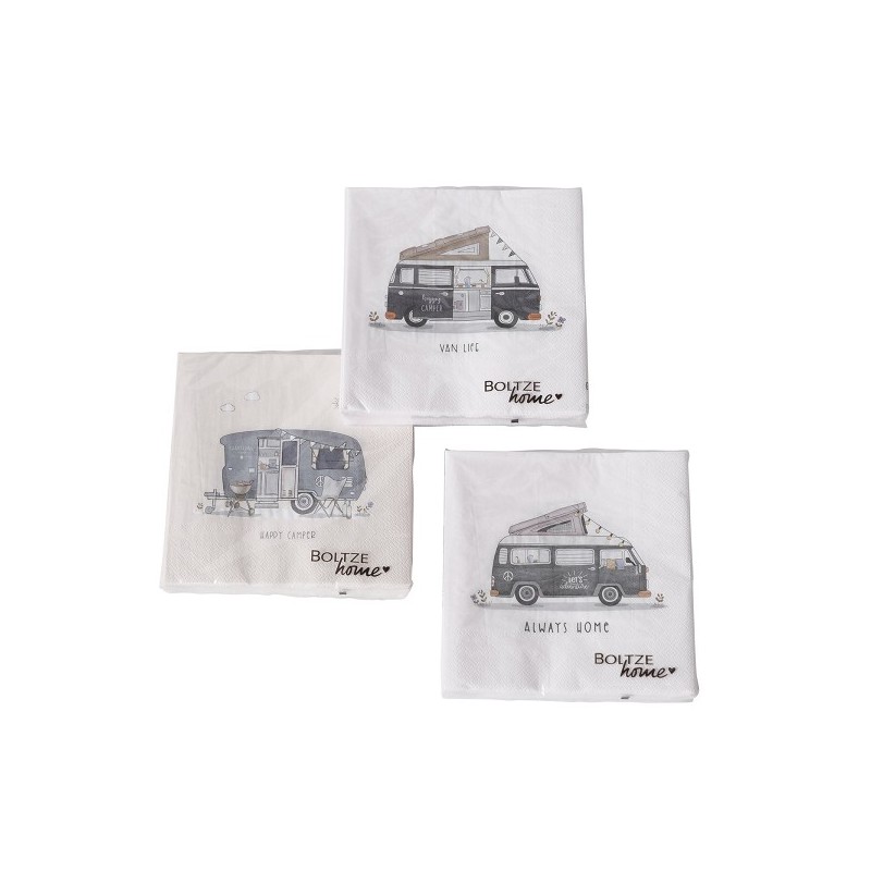 Boltze Home Servetten Vanlife camper 20 stuks 33x33cm