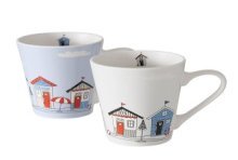 Boltze Home Mug Beachhouse 300 ml - H11cm dia 8cm - disponible en 2 couleurs différentes