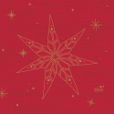 Serviettes Duni Star Stories Rouge 24x24cm