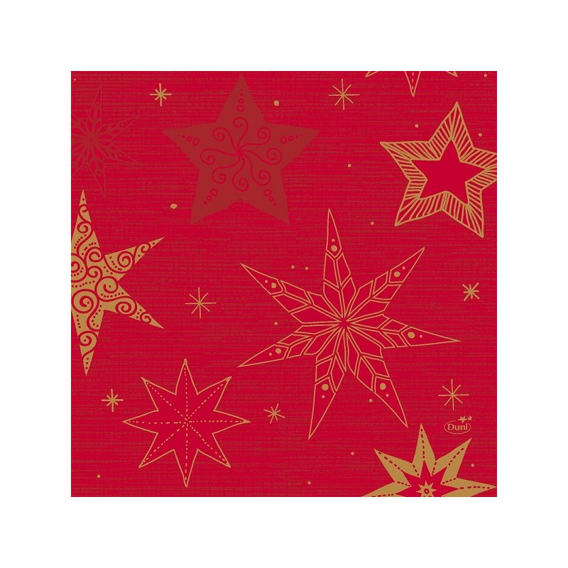 Serviettes Duni Star Stories Rouge 33x33cm