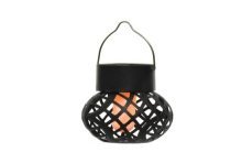 Lumineo Solar lampe suspendue en plastique dia7-H9cm noire