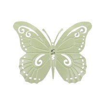 HBX natural living Déco murale papillon Madame 36xh28cm vert olive