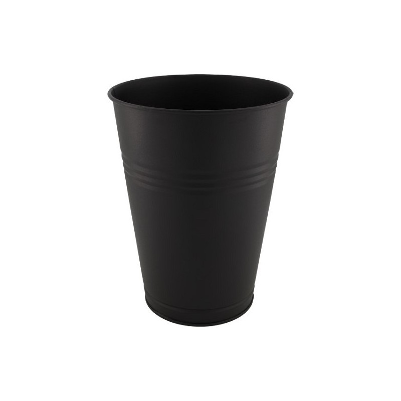 Dijk Natural Collections Pot de fleurs en métal Ø23,5x30cm noir mat