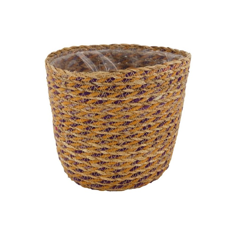 Dijk Natural Collections Mand zeegras met plastic binnenzijde Ø18x16cm Multi