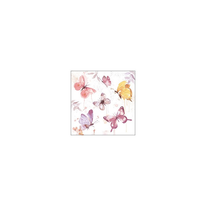 Ambiente Servetten Butterfly Collection Rose 25x25cm