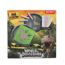 Ensemble de craies de trottoir Toi Toys World of Dinosaurs avec 4 modèles