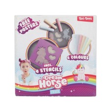 Toi Toys Dream Horse Unicorn ensemble de craies de trottoir avec 4 modèles