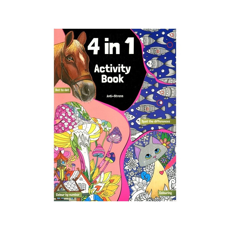 4 In 1 Activiteitenboek A4 Kleurboek Voor Volwassenen 56 Pagina"s