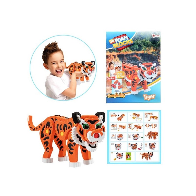 Toi Toys puzzle 3D construction mousse Tigre