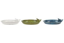 Esschert Design Bain d'oiseaux ovale en céramique