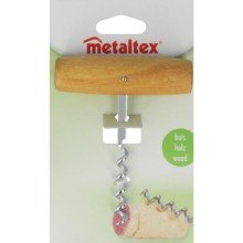 Metaltex Tire-bouchon bois/acier inoxydable 10,5 cm