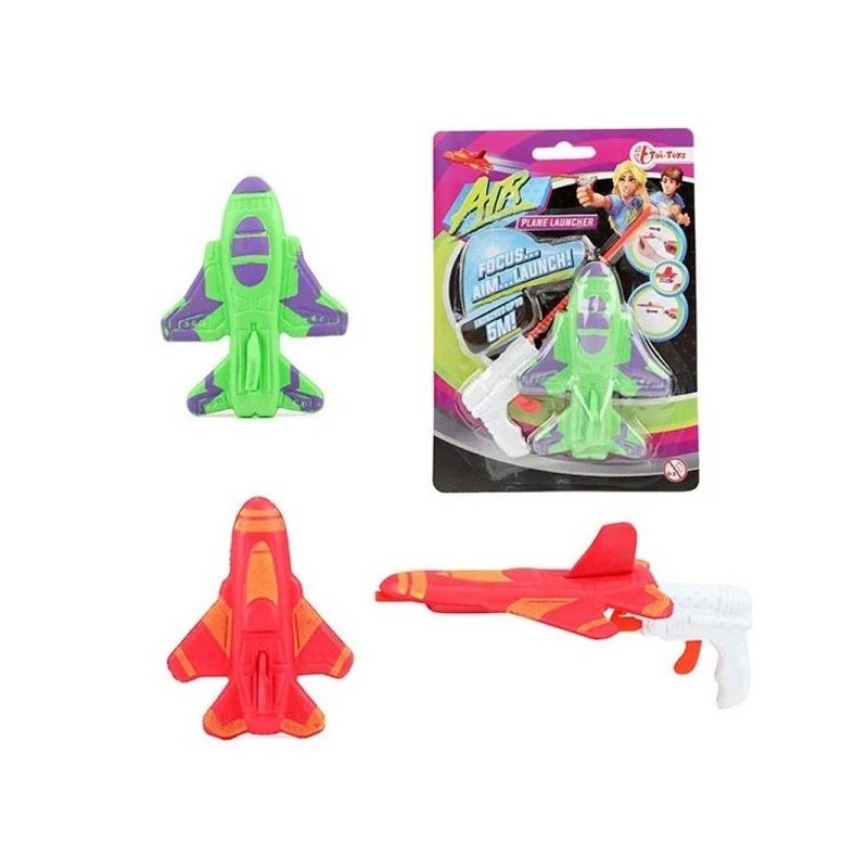 Toi Toys Avion de tir Air en mousse sur carte