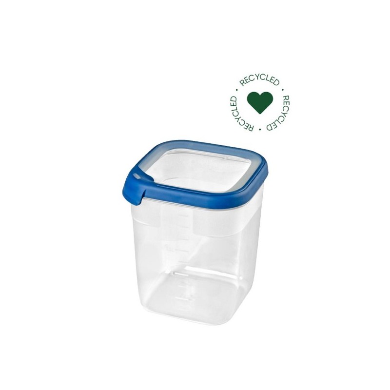 Curver Grand Chef Eco Récipient Alimentaire 2,6 L Carré Transparent/Bleu Foncé