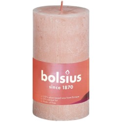 Bolsius Rustiek  stompkaars Shine collection 100/50 Misty Pink- Nevelig Roze