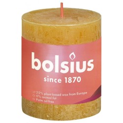 Bolsius Rustiek  stompkaars Shine collection 80/68 Honeycomb Yellow ( Honingraat Geel )