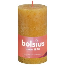 Bolsius Bougie pilier rustique collection Shine130/68 Nid d'abeille Jaune