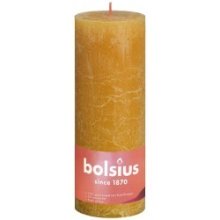 Bolsius Rustiek  stompkaars Shine collection 190/68 Honeycomb Yellow ( Honingraat Geel )