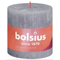 Bougie bloc rustique Bolsius collection Shine 100/100 Lavande givrée -Lavande glacée
