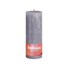 Bolsius Bougie bloc rustique collection Shine 190/68 Lavande givrée-Lavande glacée