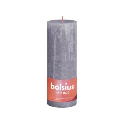 Bolsius Bougie bloc rustique collection Shine 190/68 Lavande givrée-Lavande glacée