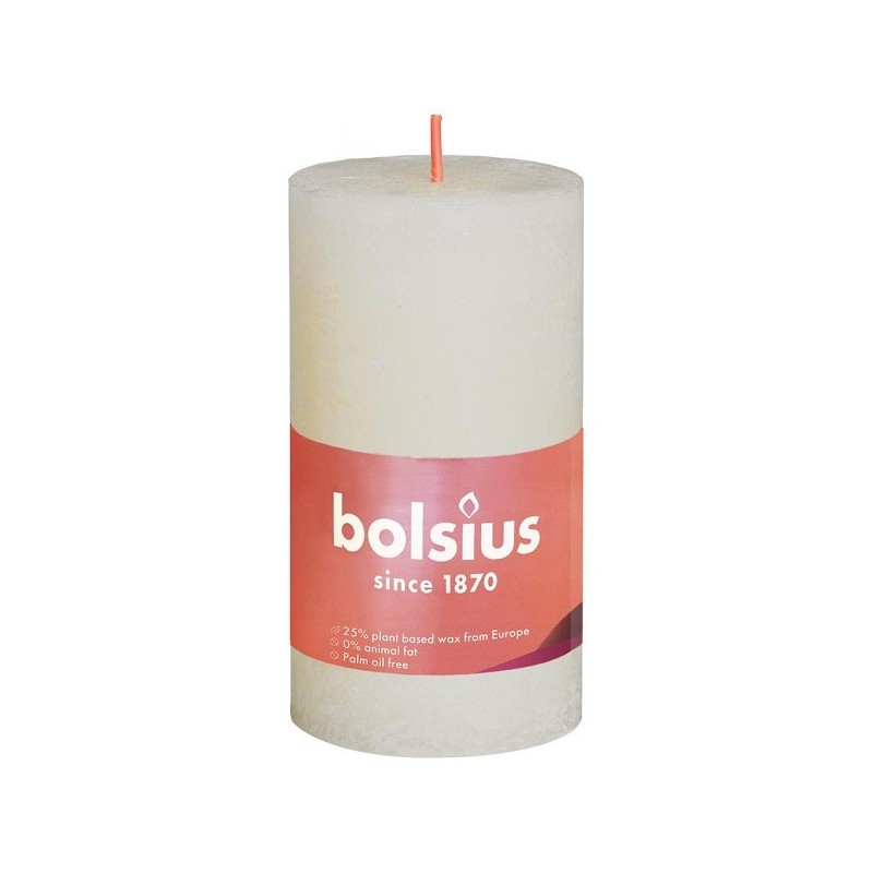Bolsius Shine Collection Bougie bloc rustique 100/50 Soft Pearl- Soft Pearl