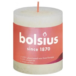 Bolsius Shine Collection Bougie bloc rustique 80/68 Soft Pearl- Soft Pearl