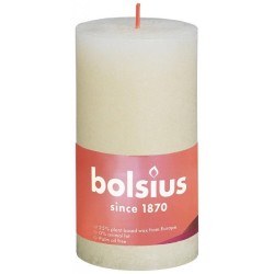 Bolsius Shine Collection Rustiek  stompkaars 130/68 Soft Pearl- Zacht Parel